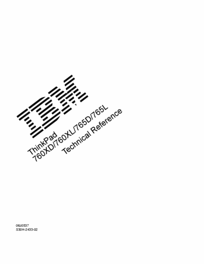 IBM ThinkPad 765 ThinkPad 765  service manual
